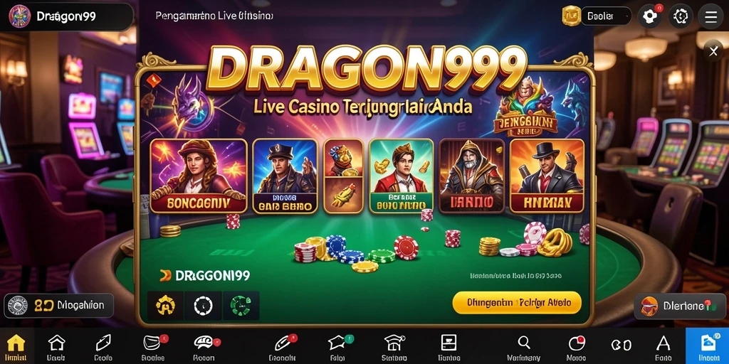 Tampilan gameplay menarik dari Live Casino DRAGON99.