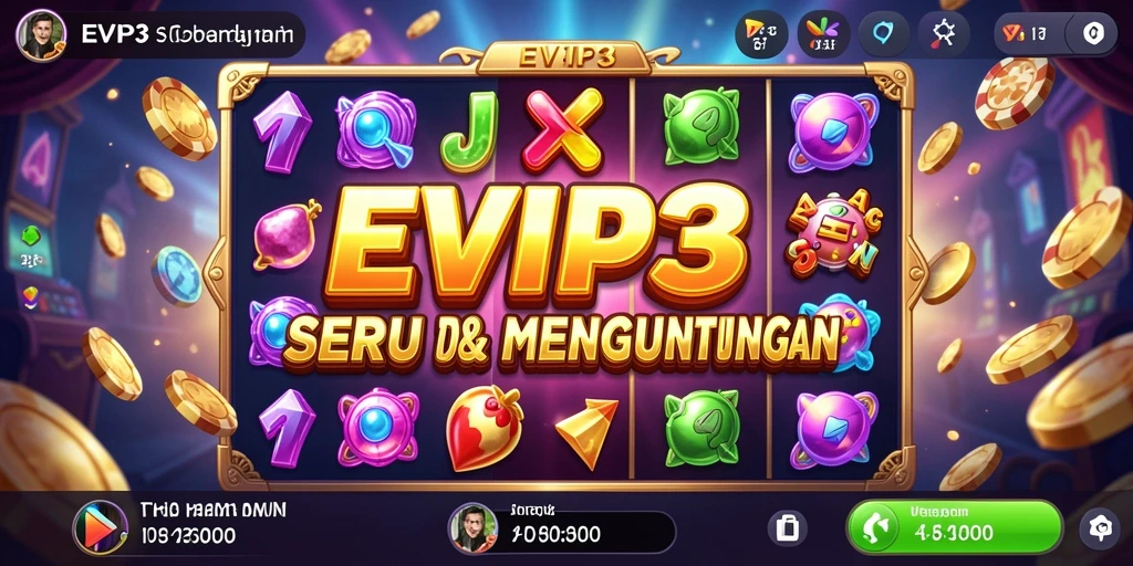 Tampilan gameplay EVIP3 dengan grafis slot yang menarik.