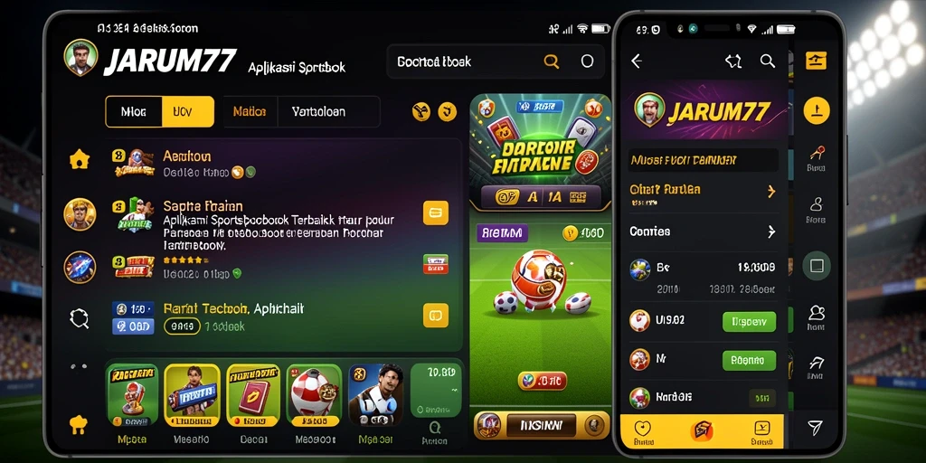Tampilan utama <strong>JARUM77</strong> dengan berbagai pilihan taruhan olahraga.