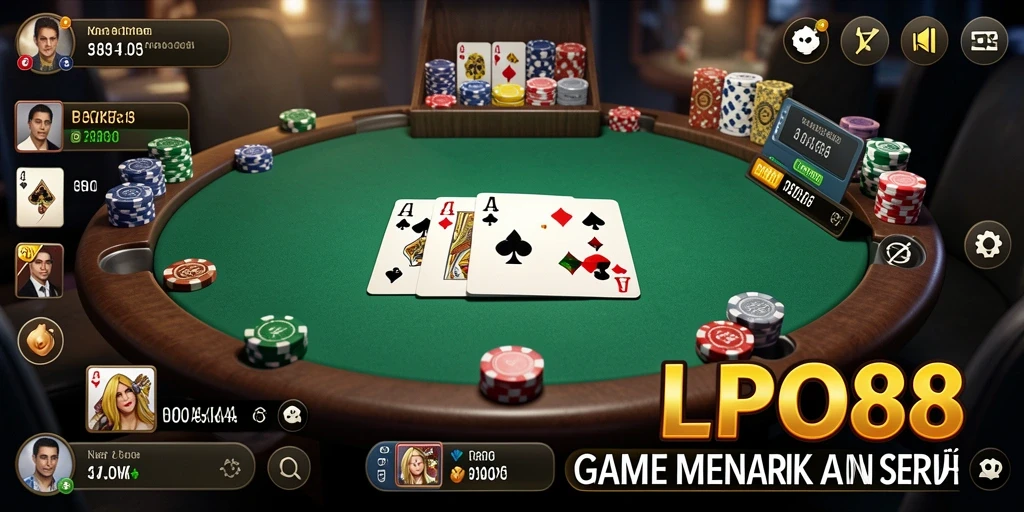 Tampilan menarik dari gameplay Poker di LPO88.
