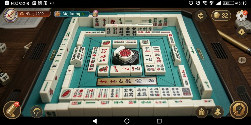 Screenshot N32 menampilkan gameplay Mahjong yang menarik dan menantang.