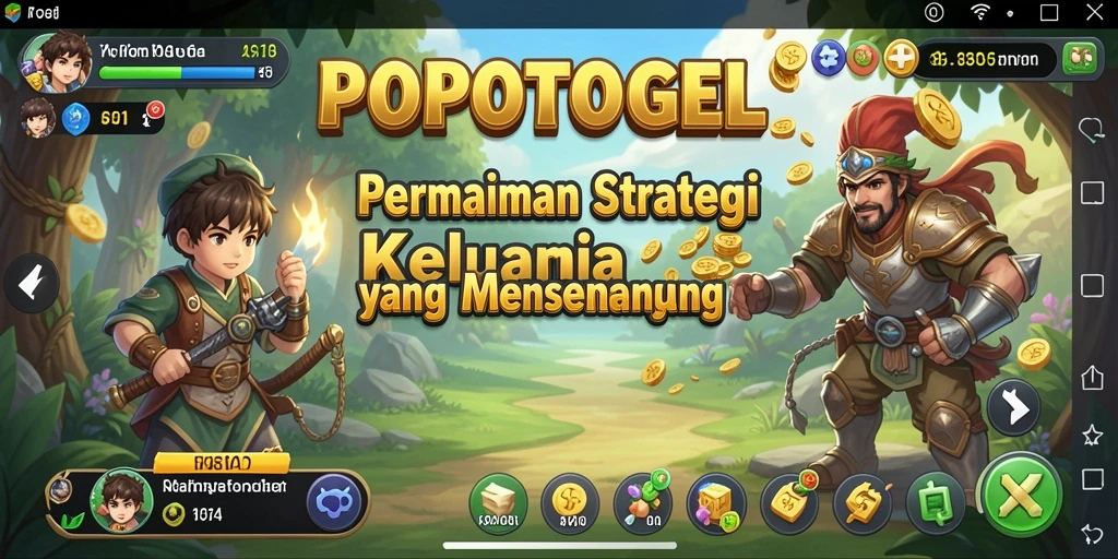 Screenshot gameplay <strong>POPOTOGEL</strong> memperlihatkan strategi membangun kerajaan.