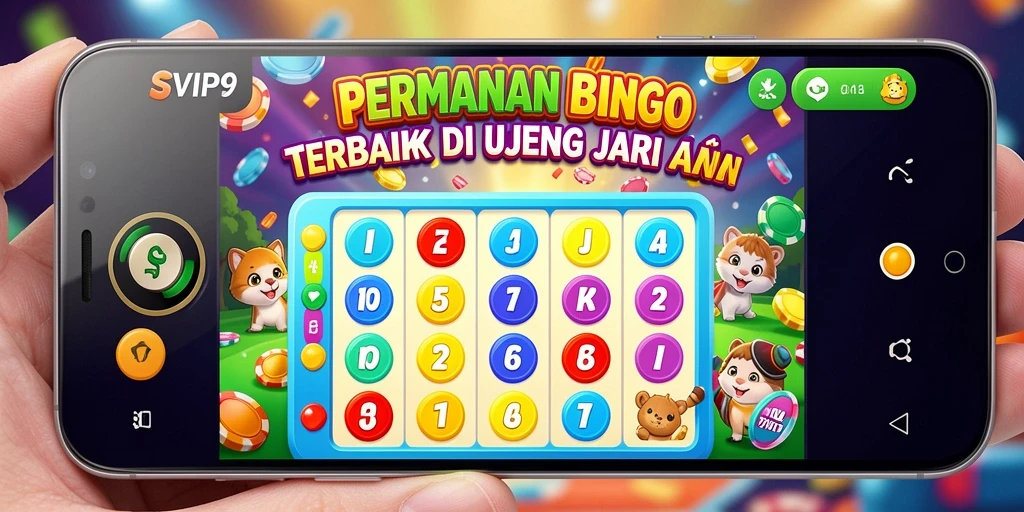 Screenshot gameplay SVIP9 menunjukkan pengalaman Bingo yang seru dan interaktif.