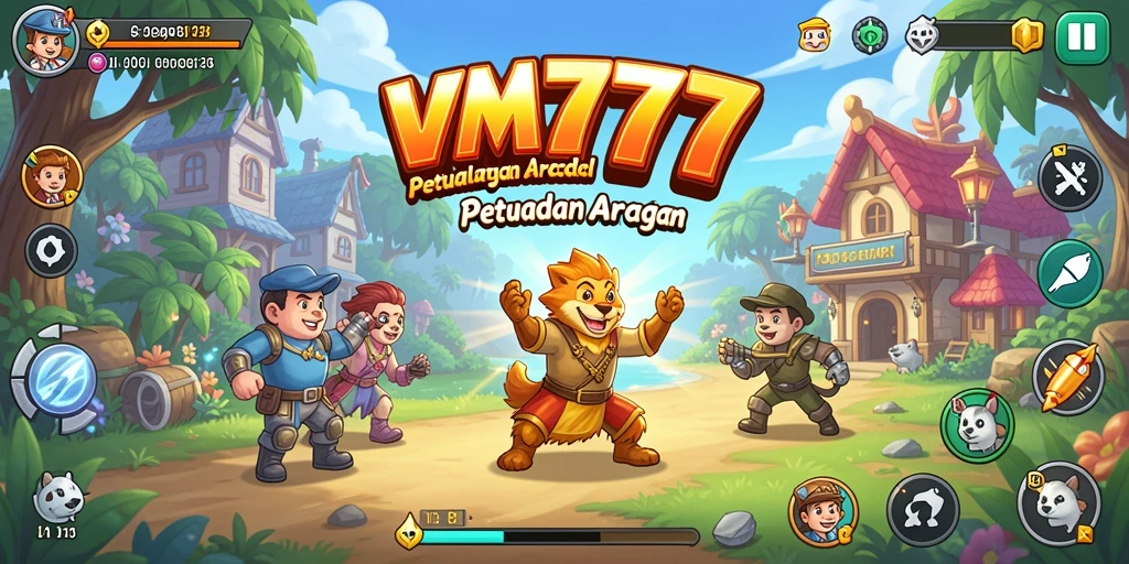 Screenshot utama VM777 menampilkan aksi gameplay Arcade yang intens dan menarik.