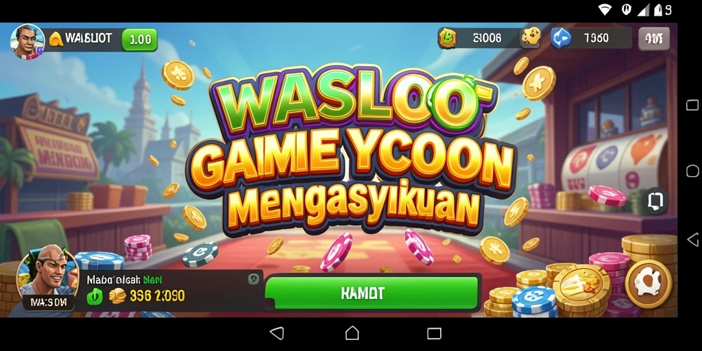Tampilan interaktif gameplay WASLOT dengan elemen Tycoon yang menarik.