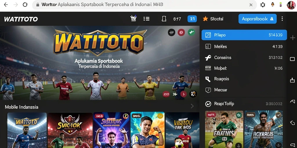Screenshot utama WATITOTO menampilkan antarmuka Sportsbook yang intuitif.
